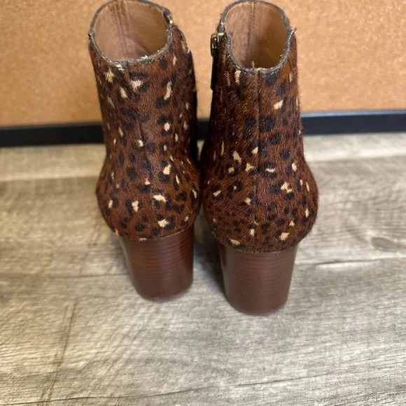 MADEWELL The Rosie Ankle Boot in Rich Brown Leopard Calf Hair size 8.5 - Picture 8 of 8
